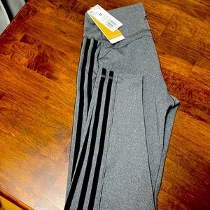 Dark grey cropped adidas leggings